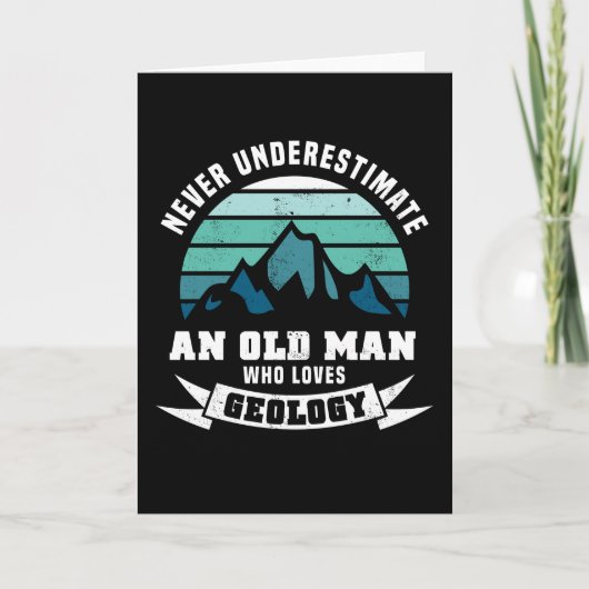 Oud man houdt van Geology Funny Gift Kaart (Voorkant)