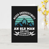 Oud man houdt van Geology Funny Gift Kaart (Gele Bloem)