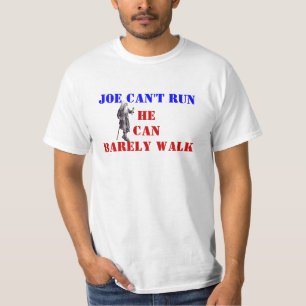 OUD MAN JOE KAN NIET RENNEN HIJ KAN NAUWELIJKS LOP T-SHIRT