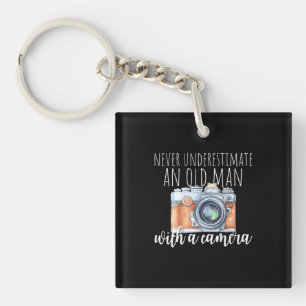 Oud Man met camera Sleutelhanger