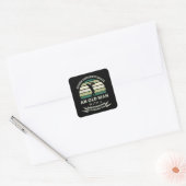 Oud Man met een Saxophone Funny Pap Gift Vierkante Sticker (Envelop)