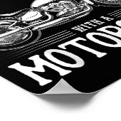 Oud Man met motorfiets Grappige fietser quotes Poster (Hoek)