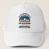 Oud Man met Trombone Funny Gift Dad Trucker Pet (Voorkant)