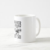 Oud Man op een Jet Ski Koffiemok (Voorkant rechts)