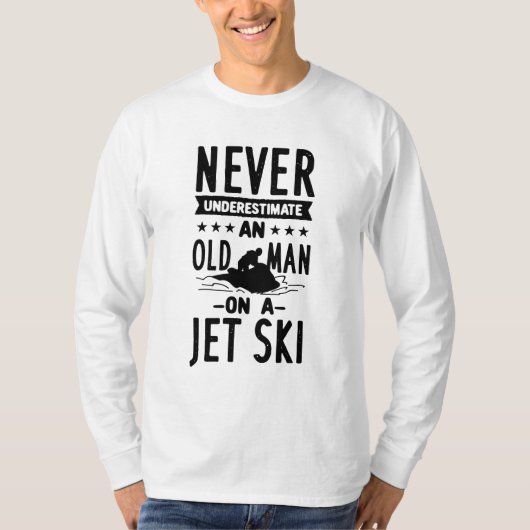 Oud Man op een Jet Ski T-shirt (Voorkant)