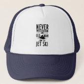 Oud Man op een Jet Ski Trucker Pet (Voorkant)