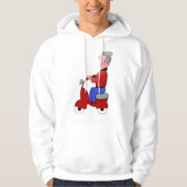 Oud Man op een scooter Mannen hoodie (Voorkant)