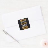 Oud Man op trike Vierkante Sticker (Envelop)