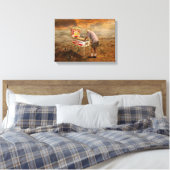 Oud Man Pinball spelen in de Outback Surreal Art Canvas Afdruk (Insitu (Slaapkamer))