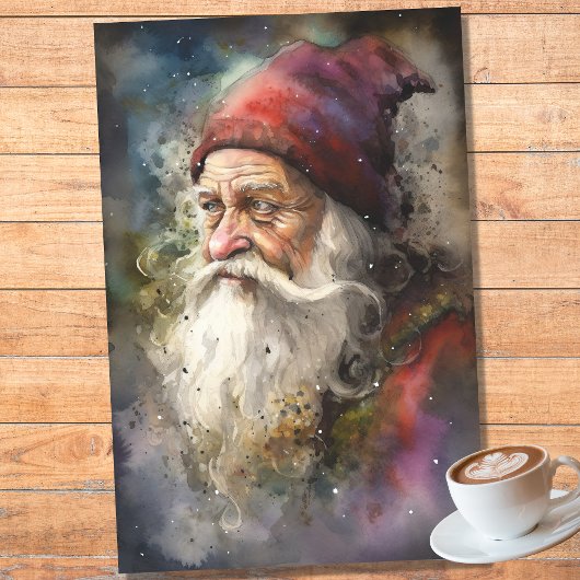 Oud Man Santa 1 Decoupage Papier