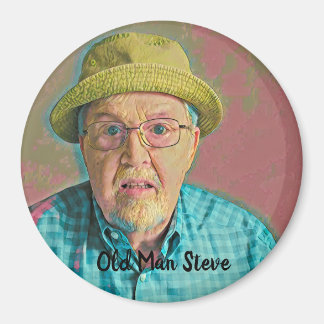 Oud Man Steve fan magnet Magneet