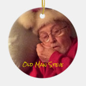 Oud Man Steve Kerstversiering Keramisch Ornament (Voorkant)