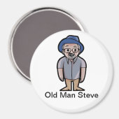 Oud Man Steve Magnet Magneet (Voorkant / Achterkant)