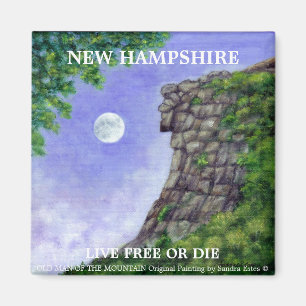 OUD MAN VAN HET MOUNTAIN New Hampshire Art Magnet  Magneet