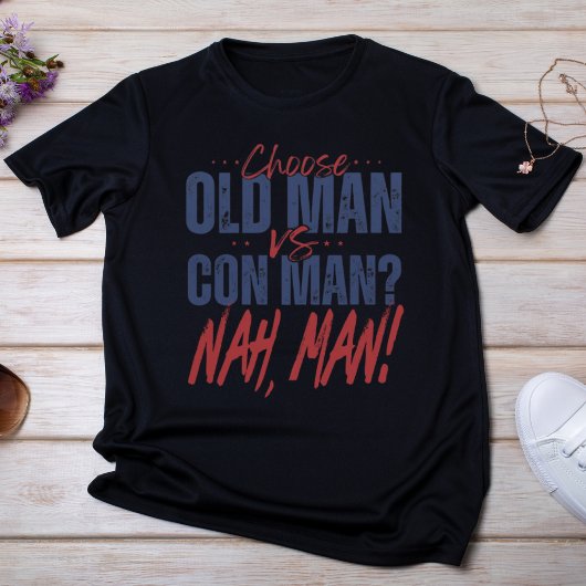 Oud Man vs Con Man? Nee, Man! T-shirt