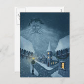 Oud man wintervakantie briefkaart (Voorkant / Achterkant)