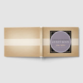 Oud Mauve Circle Black Square Memorial Guest Book Gastenboek (Volledig)