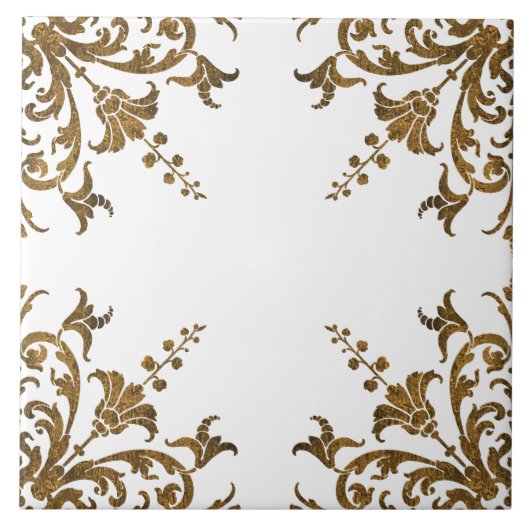 Oud-mediterraan als Damask Decoratief Tegeltje (Voorkant)