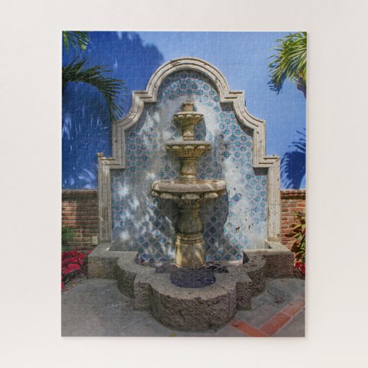 Oud-Mexicaanse Tegel Fountain Jigzaag Puzzle Legpuzzel (Verticaal)