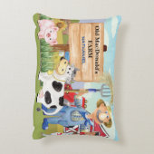 Oud monogram van het Boerderij MacDonald's E-I-E-I Accent Kussen (Achterkant (Verticaal))