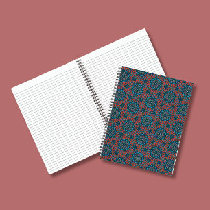Oud Mozaïek Geometrisch Bloemenpatroon Notitieboek