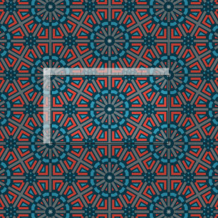 Oud Mozaïek Geometrisch Bloemenpatroon Stof