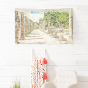 Oud Olympia, Elis Griekenland – Historische Archeo Spandoek