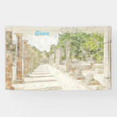 Oud Olympia, Elis Griekenland – Historische Archeo Spandoek (Horizontaal)