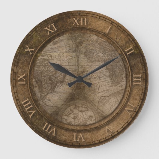 oud ontwerp van Wereldkaart Grote Klok (Voorkant)