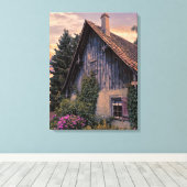 Oud Oostenrijks huis Canvas Afdruk (Insitu (Houten vloer))