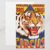 Oud origineel  tijgercircus poster 1900 briefpapier (Voorkant / Achterkant)