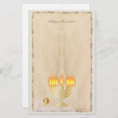  oud papier Chanoeka Party Festival van het licht (Voorkant / Achterkant)