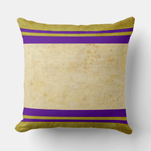 Oud papier en strips donkerviolet + uw ideeën kussen