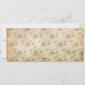 oud papier grunge kerstcadeau coupon feestdagenkaart (Achterkant)