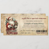 oud papier grunge kerstcadeau coupon feestdagenkaart (Voorkant / Achterkant)