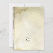 Oud papier muzieknoten bruiloft kaart (Achterkant)
