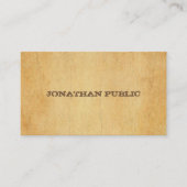  oud papier noodlijdend script tekst elegant visitekaartje (Voorkant)