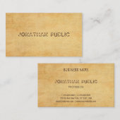 oud papier noodlijdend script tekst luxe visitekaartje (Voorkant / Achterkant)
