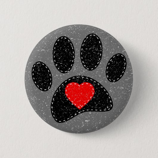 Oud papier print Hondenliefhebber Ronde Button 5,7 Cm (Voorkant)