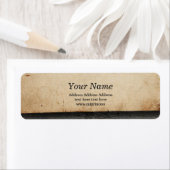  oud papier, retour address stickers (Insitu)