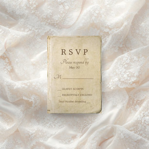 Oud papier rustieke bruiloft rvp kaart
