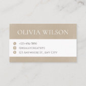  oud papier wimper extensies visitekaartje (Achterkant)