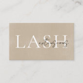  oud papier wimper extensies visitekaartje (Voorkant)