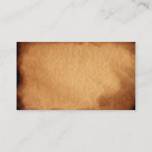 oud papieren onderzoeker visitekaartje (Achterkant)