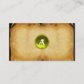 OUD PARCHMENT, GEM STONE, MONOGRAM geel Visitekaartje (Achterkant)