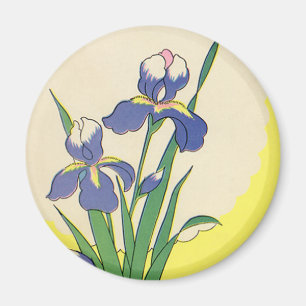 Oud Pasen, Paarse Tuin Iris Bloemen Magneet