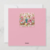 Oud Pasen ~ VREDE GEWENST ~ Konijnen ~ Feestdagenkaart (Achterkant)