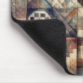 Oud patchwork Quiltontwerp Muismat (Hoek)