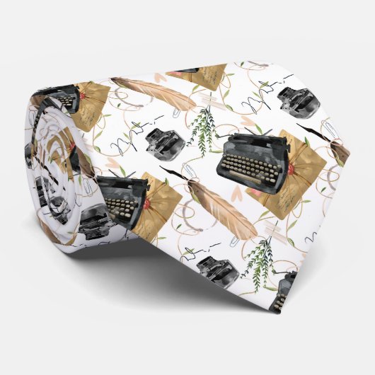 oud patroon van modebeschrijvingen getild stropdas (Opgerold)