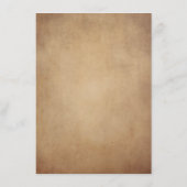 oud perkament Victoriaans bruiloft details Informatiekaartje (Achterkant)